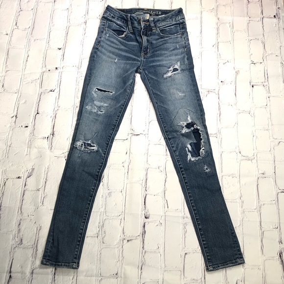 American Eagle Distressed Hi-Rise Jegging - Picture 3 of 6